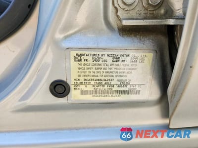 Zdjęcie 13 z 13 samochodu: 2005 NISSAN SENTRA 1.8 VIN:3N1CB51D85L562537 - miniatura