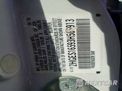 Zdjęcie 12 z 12 samochodu: 2003 HONDA CIVIC LX VIN:2HGES16593H566913 - miniatura