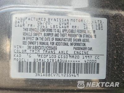 Zdjęcie 13 z 13 samochodu: 2020 NISSAN SENTRA SV VIN:3N1AB8CV7LY255469 - miniatura