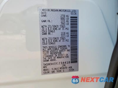Zdjęcie 13 z 13 samochodu: 2026 NISSAN PATHFINDER PLATINUM VIN:5N1DR3DJ5TC234418 - miniatura