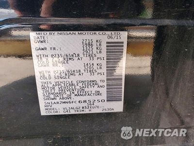 Zdjęcie 12 z 12 samochodu: 2015 NISSAN PATHFINDER SL VIN:5N1AR2MN6FC685250 - miniatura