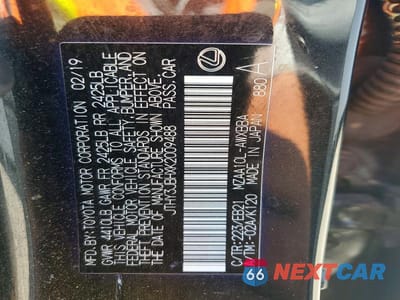 Zdjęcie 14 z 14 samochodu: 2019 LEXUS UX 200 VIN:JTHY3JBHXK2009488 - miniatura