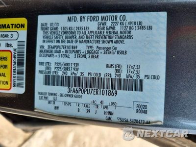 Zdjęcie 12 z 12 samochodu: 2014 FORD FUSION SE PHEV VIN:3FA6P0PU7ER101869 - miniatura