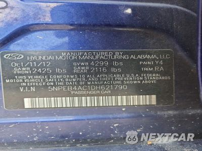 Zdjęcie 12 z 12 samochodu: 2013 HYUNDAI SONATA VIN:5NPEB4AC1DH621790 - miniatura