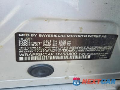 Zdjęcie 12 z 12 samochodu: 2012 BMW 550 I VIN:WBAFR9C58CDV58409 - miniatura