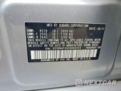 Zdjęcie 13 z 13 samochodu: 2017 SUBARU LEGACY 2.5I PREMIUM VIN:4S3BNAF65H3065223 - miniatura
