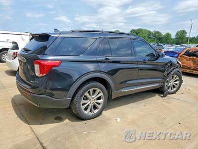 Trzecie zdjęcie samochodu z tyłu: 2020 FORD EXPLORER XLT VIN:1FMSK8DH1LGC77894 - miniatura
