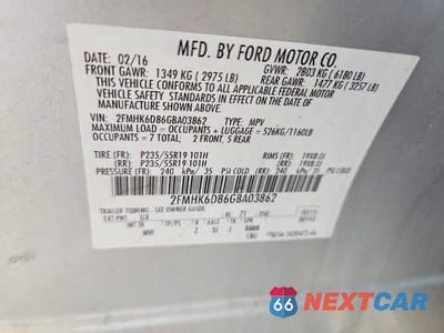 Zdjęcie 13 z 13 samochodu: 2016 FORD FLEX LIMITED VIN:2FMHK6D86GBA03862 - miniatura