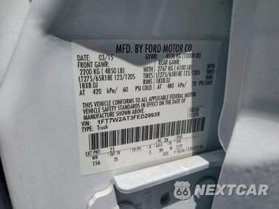 Zdjęcie 13 z 13 samochodu: 2015 FORD F250 SUPER DUTY VIN:1FT7W2AT3FED29935 - miniatura