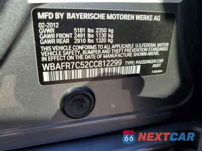 Zdjęcie 12 z 12 samochodu: 2012 BMW 535 I VIN:WBAFR7C52CC812299 - miniatura