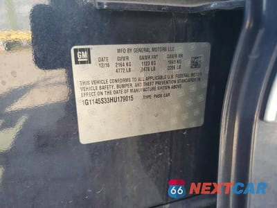 Zdjęcie 13 z 13 samochodu: 2017 CHEVROLET IMPALA PREMIER VIN:1G1145S33HU179015 - miniatura