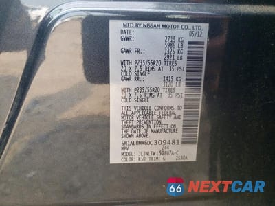 Zdjęcie 13 z 13 samochodu: 2013 INFINITI JX35 BASE VIN:5N1AL0MM6DC309481 - miniatura