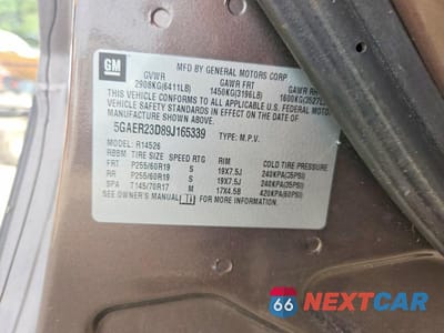Zdjęcie 13 z 13 samochodu: 2009 BUICK ENCLAVE CXL VIN:5GAER23D89J165339 - miniatura