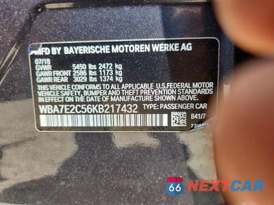 Zdjęcie 13 z 13 samochodu: 2019 BMW 740 I VIN:WBA7E2C56KB217432 - miniatura