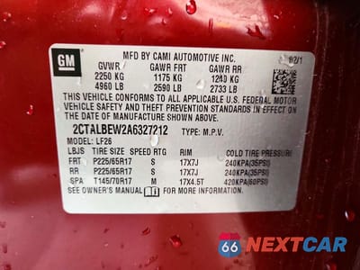 Zdjęcie 12 z 12 samochodu: 2010 GMC TERRAIN SLE VIN:2CTALBEW2A6327212 - miniatura