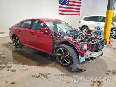 Czwarte zdjęcie samochodu z boku: 2018 HONDA ACCORD SPORT VIN:1HGCV1F33JA257267 - miniatura
