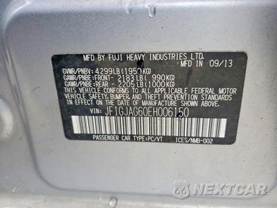 Zdjęcie 13 z 13 samochodu: 2014 SUBARU IMPREZA LIMITED VIN:JF1GJAG60EH006150 - miniatura