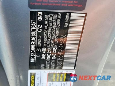 Zdjęcie 12 z 12 samochodu: 2009 MERCEDES-BENZ CLK 350 VIN:WDBTJ56H59F264926 - miniatura