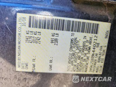 Zdjęcie 12 z 12 samochodu: 2009 NISSAN ALTIMA 2.5 VIN:1N4AL21E09N440212 - miniatura