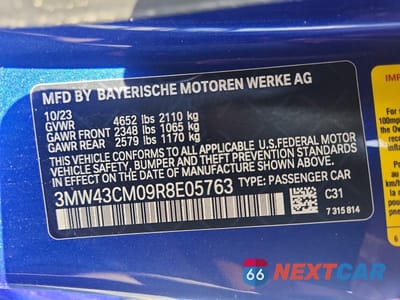 Zdjęcie 12 z 12 samochodu: 2024 BMW M240I VIN:3MW43CM09R8E05763 - miniatura