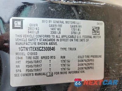 Zdjęcie 13 z 13 samochodu: 2012 GMC SIERRA C3 VIN:1GTN1TEX6CZ300846 - miniatura