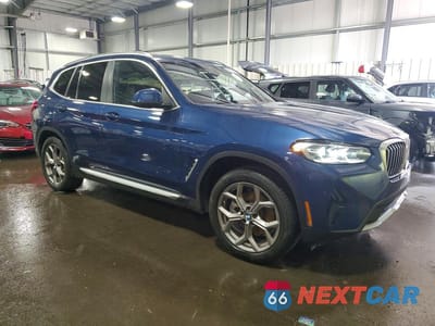 Czwarte zdjęcie samochodu z boku: 2022 BMW X3 XDRIVE30I VIN:WBX57DP06NN182931 - miniatura