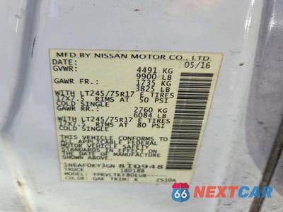 Zdjęcie 12 z 12 samochodu: 2016 NISSAN NV 3500 HD SV VIN:1N6AF0KY3GN810948 - miniatura