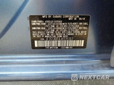 Zdjęcie 13 z 13 samochodu: 2018 SUBARU CROSSTREK PREMIUM VIN:JF2GTADC4JH335167 - miniatura