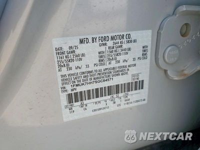 Zdjęcie 13 z 13 samochodu: 2025 FORD EXPLORER PLATINUM VIN:1FMUK7HH7SGC84571 - miniatura