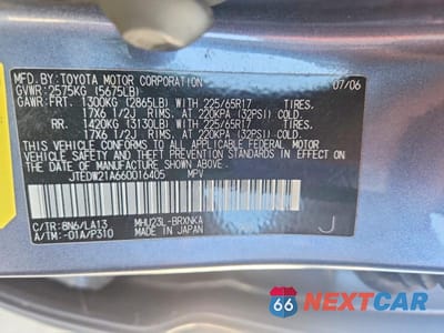 Zdjęcie 12 z 12 samochodu: 2006 TOYOTA HIGHLANDER HYBRID VIN:JTEDW21A660016405 - miniatura