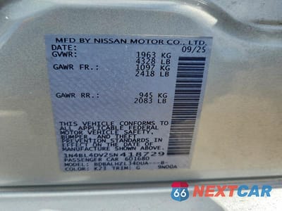Zdjęcie 12 z 12 samochodu: 2025 NISSAN ALTIMA SV VIN:1N4BL4DV2SN418729 - miniatura