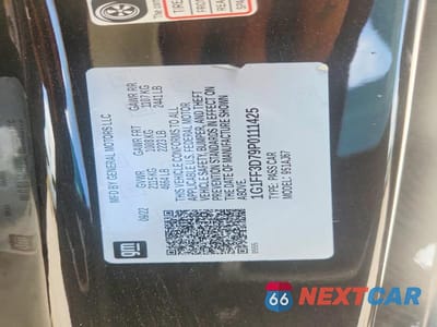 Zdjęcie 12 z 12 samochodu: 2023 CHEVROLET CAMARO LT1 VIN:1G1FF3D79P0111425 - miniatura