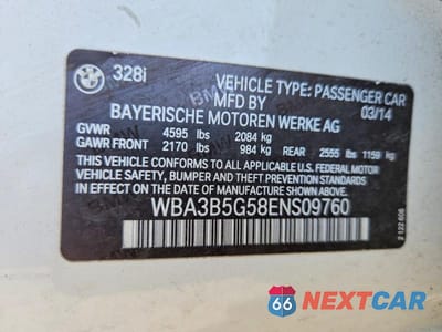 Zdjęcie 12 z 12 samochodu: 2014 BMW 328 XI SULEV VIN:WBA3B5G58ENS09760 - miniatura