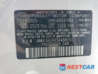 Zdjęcie 14 z 14 samochodu: 2025 HYUNDAI SONATA SEL VIN:KMHL64JAXSA488151 - miniatura