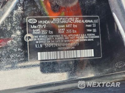 Zdjęcie 13 z 13 samochodu: 2017 HYUNDAI SONATA SE VIN:5NPE24AF4HH581379 - miniatura