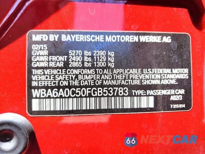 Zdjęcie 12 z 12 samochodu: 2015 BMW 640 I GRAN COUPE VIN:WBA6A0C50FGB53783 - miniatura