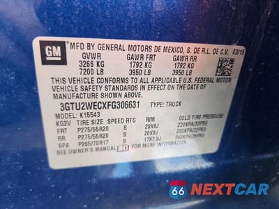 Zdjęcie 12 z 12 samochodu: 2015 GMC SIERRA K1500 DENALI VIN:3GTU2WECXFG306631 - miniatura