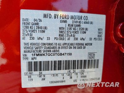 Zdjęcie 13 z 13 samochodu: 2026 FORD EXPLORER ST VIN:1FMWK7GC0TGB47150 - miniatura