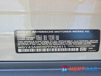Zdjęcie 13 z 13 samochodu: 2023 BMW I4 EDRIVE 35 VIN:WBY43AW0XPFP62411 - miniatura