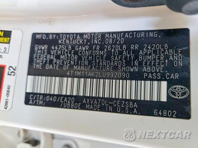 Zdjęcie 12 z 12 samochodu: 2020 TOYOTA CAMRY SE VIN:4T1M11AK2LU992090 - miniatura