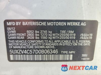 Zdjęcie 13 z 13 samochodu: 2013 BMW X5 XDRIVE35I VIN:5UXZV4C57D0B06346 - miniatura