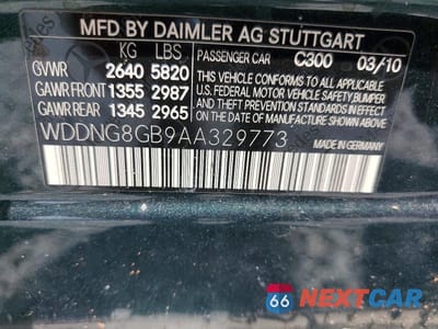 Zdjęcie 13 z 13 samochodu: 2010 MERCEDES-BENZ S 550 4MATIC VIN:WDDNG8GB9AA329773 - miniatura