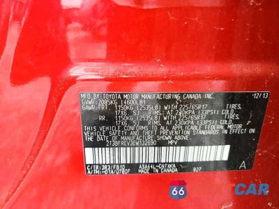 Zdjęcie 13 z 13 samochodu: 2014 TOYOTA RAV4 LE VIN:2T3BFREV3EW132690 - miniatura