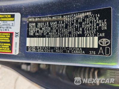 Zdjęcie 12 z 12 samochodu: 2015 TOYOTA COROLLA L VIN:2T1BURHEXFC321821 - miniatura