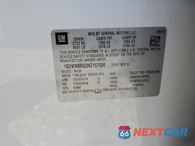 Zdjęcie 12 z 12 samochodu: 2017 CADILLAC XT5 LUXURY VIN:1GYKNBRS2HZ157086 - miniatura