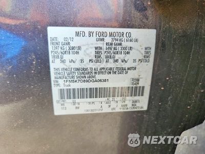 Zdjęcie 13 z 13 samochodu: 2013 FORD EXPLORER XLT VIN:1FM5K7D89DGA06381 - miniatura