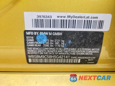 Zdjęcie 12 z 12 samochodu: 2017 BMW M3 VIN:WBS8M9C58H5G42141 - miniatura