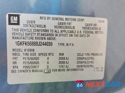 Zdjęcie 13 z 13 samochodu: 2008 GMC YUKON XL DENALI VIN:1GKFK66888J244039 - miniatura