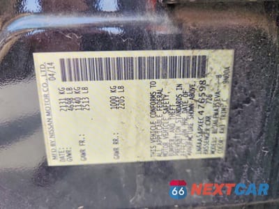 Zdjęcie 12 z 12 samochodu: 2014 NISSAN MAXIMA 3.5 SV VIN:1N4AA5APXEC476598 - miniatura