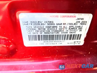 Zdjęcie 12 z 12 samochodu: 2005 MITSUBISHI LANCER ES VIN:JA3AJ26E95U004157 - miniatura